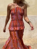 Casual Retro Folk Style Printed Tank Top