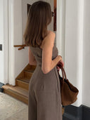 Elegant Asymmetrical One-Shoulder Ruched Jumpsuit