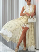 Retro Floral Lace High Waist Shorts
