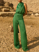 Fashionable Button-down Straight Pants