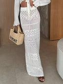 Cutout Knit Top And Skirt Suit-Skirt