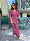 Casual Ethnic Style Printed Puff Sleeve Shirt