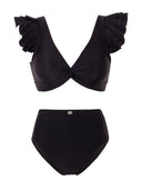 Exquisite Printed Lace Straps Three-piece Swimsuit