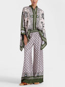 Unique Palm Tree Floral Loose Wide-leg Pants