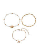 Shell And Starfish Element Anklet