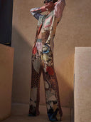 Unique Tropical Jungle Tiger Print Elastic Waist Pants