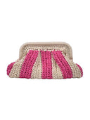 Contrast Color Straw Bag