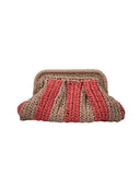 Contrast Color Straw Bag
