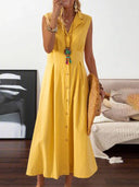 Lapel A- Line Dress