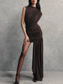 Irregular Hem Fold Dress