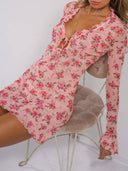 Floral Print Mini Dress