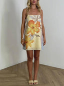 Sling Printed Mini Dress