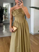 Vintage Tube Top Suspender Dress