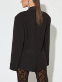 Fashion Solid Color Satin Patchwork Loose Suit Jacket