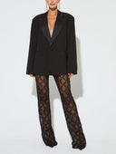 Fashion Solid Color Satin Patchwork Loose Suit Jacket