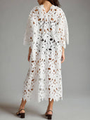 Lace Cover Up Beach Midi Dress