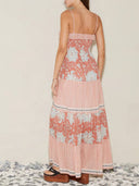 Vacation Style Floral-Print Suspender Dress