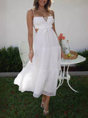Sling Hollow Backless Large Pendulum Dress