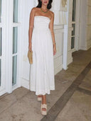 Strapless Holiday Maxi Dress