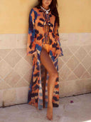 Summer Smudge Print Sexy One-piece Swimsuit