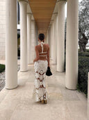 Halter Neck Backless Crochet Maxi Dress