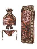 Printed Beach Sunscreen Bikini Skirt
