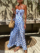 Sweet Heart Print Bowknot One-Piece Swimsuit Set