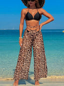 Bikini Wide-Leg Pants Three-Piece Set
