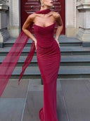 Tube Top High Waist Skirt Set