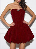 Tube Top Slim Fit Bud Mini Dress