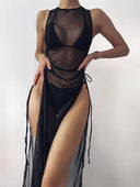 Bikini Mesh Cover-up Three-Piece Set