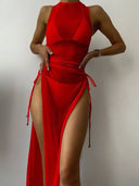 Bikini Mesh Cover-up Three-Piece Set