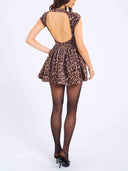 Elegant And Stylish Leopard Print Mini Dress