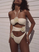 Three-dimensional Flower One-piece Swimsuit