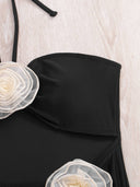 Three-dimensional Flower One-piece Swimsuit