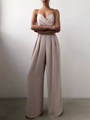 Suspender Tight Waist Straight Mopping Minimalist Jumpsuit