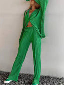 Textured Loose Casual Suit