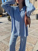 Textured Loose Casual Suit