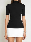 Fashion Casual Contrast Patchwork Slim Mini Dress