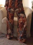 Modern Unique Print Button Down Oversized Blouse