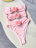 Three-dimensional Flower One-piece Swimsuit