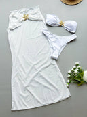 Starfish Bikini Beach Dress Three-piece Sets