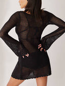 Knit Bikini Cover-up Sun Protection Dress