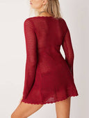 Knit Bikini Cover-up Sun Protection Dress