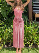 Sweetie Butterfly Embellished Shiny One-piece Swimsuit
