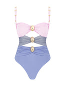 Hollow Stitching Three-color Sexy One-piece Swimsuit