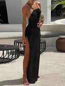 Knit Bikini Cover-up Sun Protection Dress