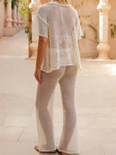 Knitted Shirt Pantss Beach Sun Protection Suit