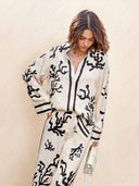 Hidden Button Closure Printed Shirt