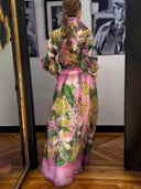 Elegant And Mature Floral Print Maxi Skirt